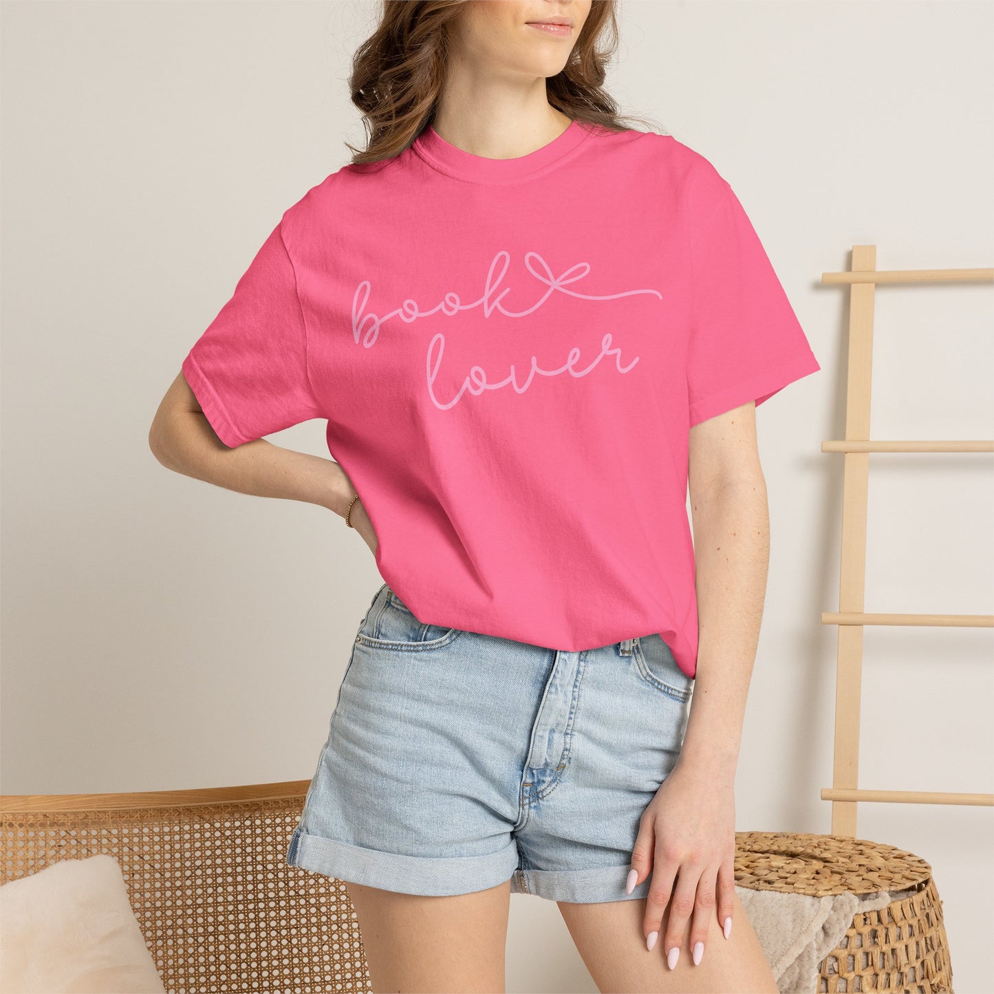 Book Lover Script Comfort Colors T-shirt