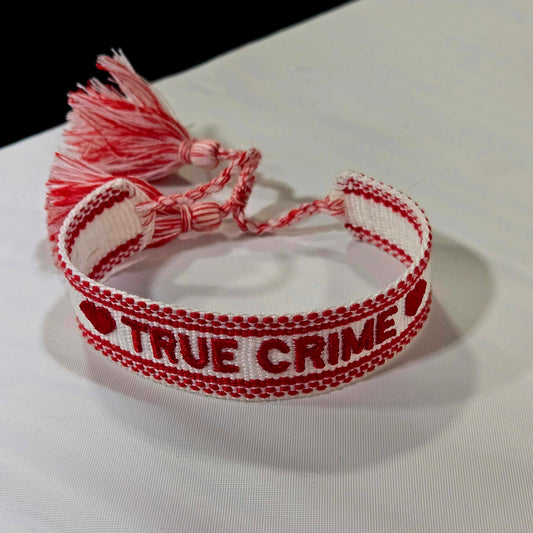 True Crime Woven Embroidered Bracelet