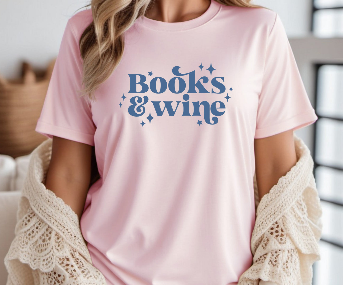 Books and Wine Reader T-shirt