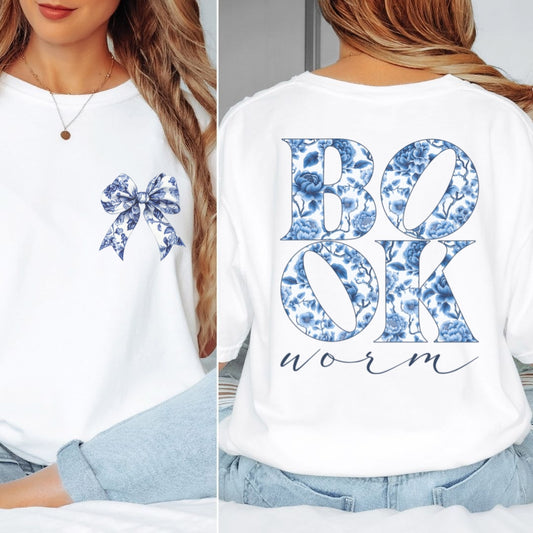 Chinoiserie Bow Bookworm T-shirt