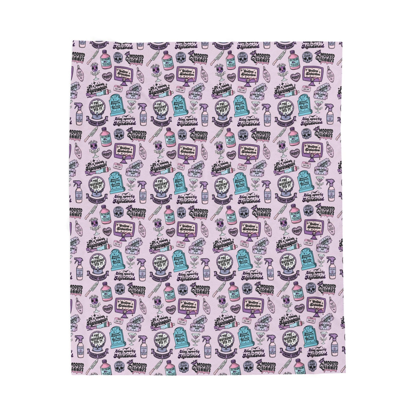 Cozy True Crime Velveteen Plush Blanket