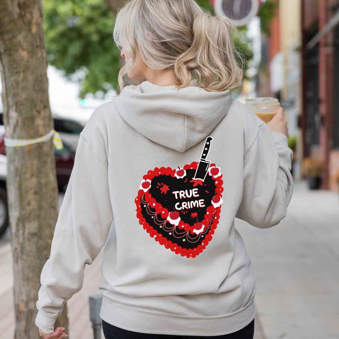 True Crime Heart Cake Hooded Sweatshirt