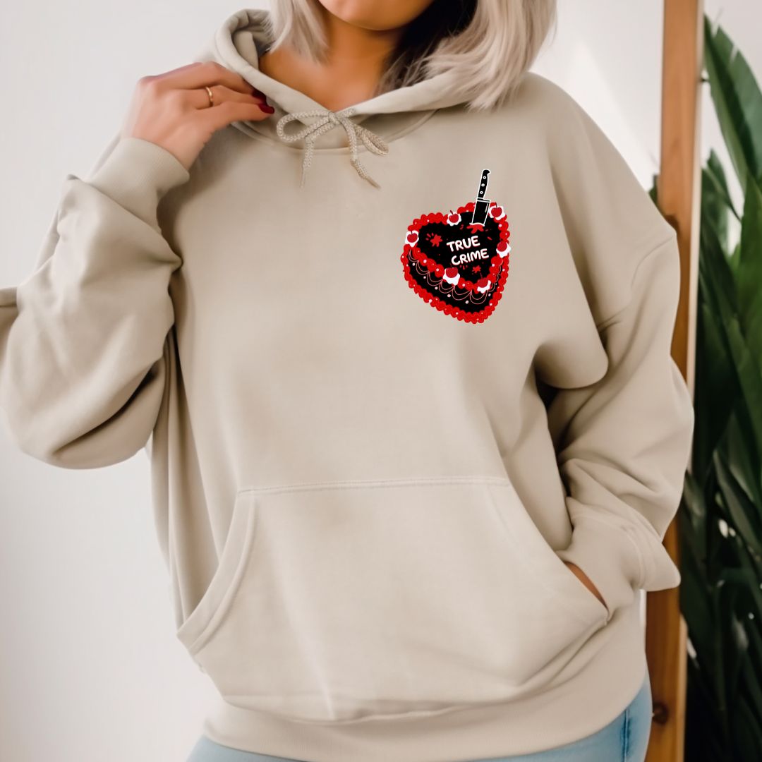 True Crime Heart Cake Hooded Sweatshirt