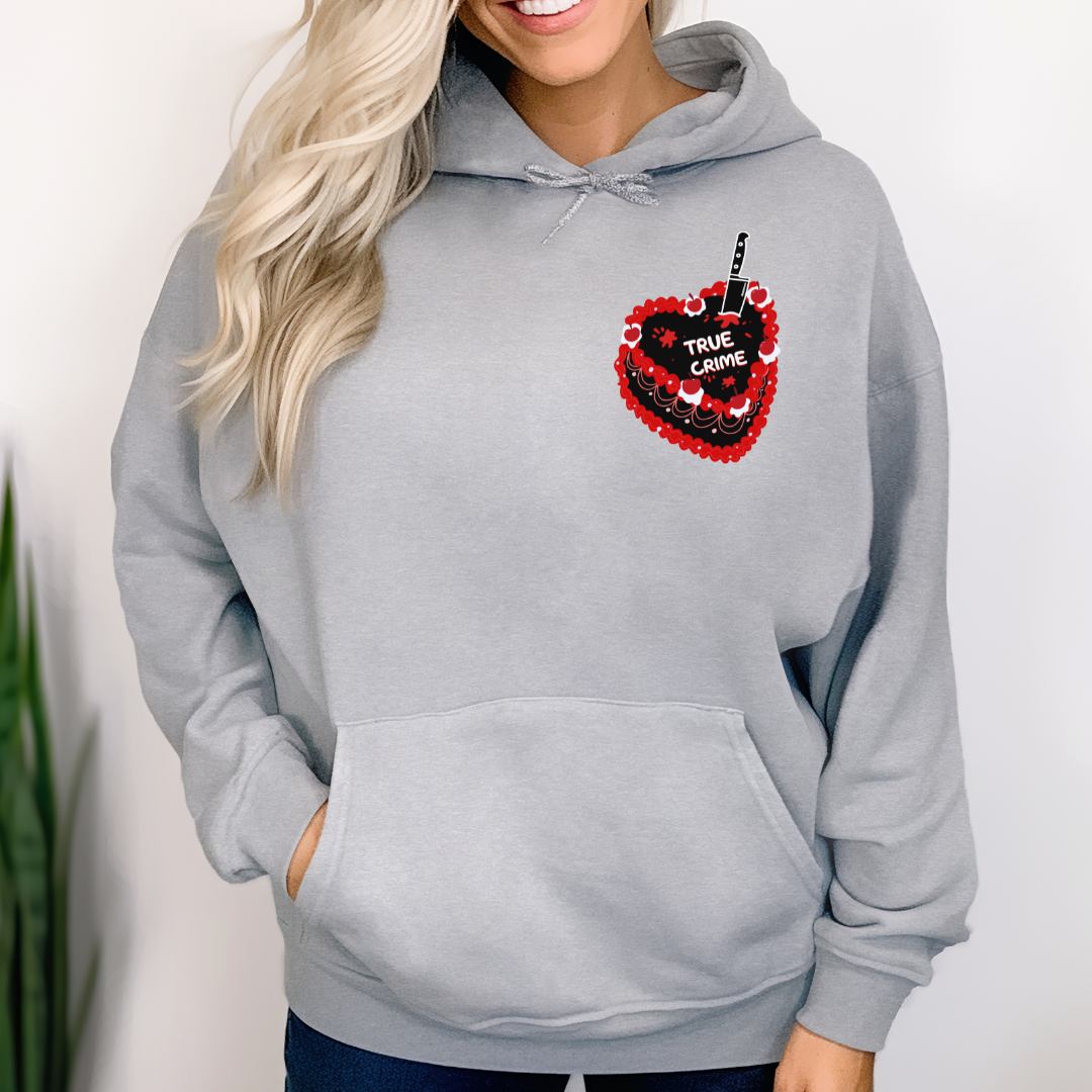 True Crime Heart Cake Hooded Sweatshirt