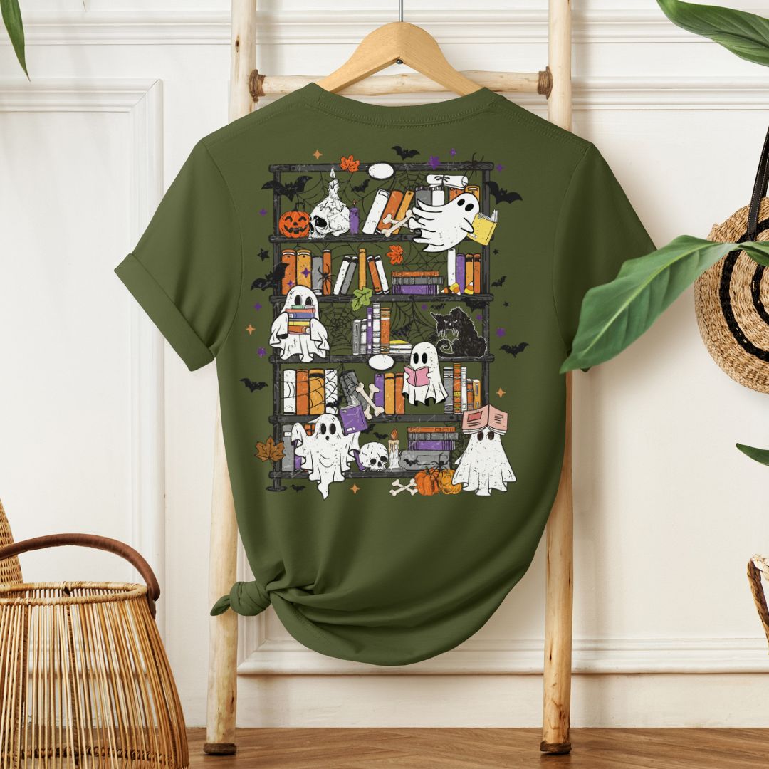 Ghost Fall Readers' Bookshelf T-shirt
