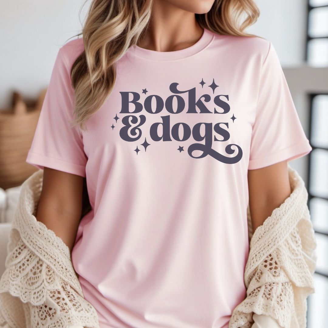 Books and Dogs Reader T-shirt