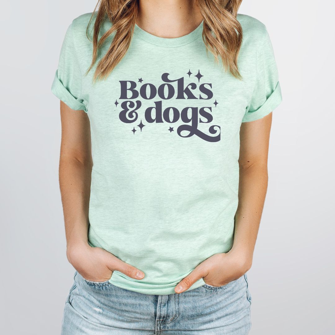 Books and Dogs Reader T-shirt