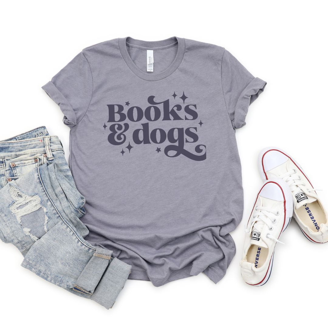 Books and Dogs Reader T-shirt