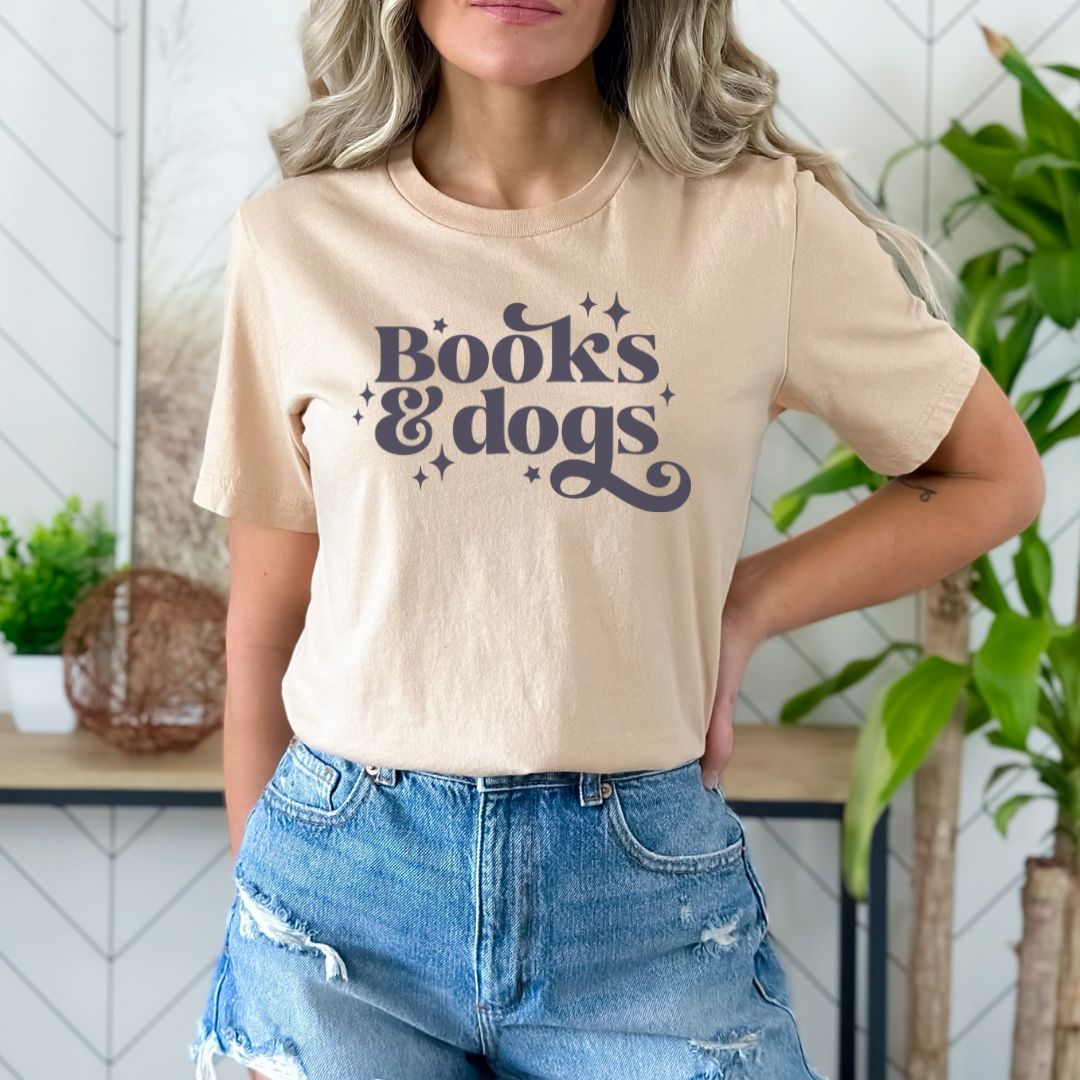 Books and Dogs Reader T-shirt