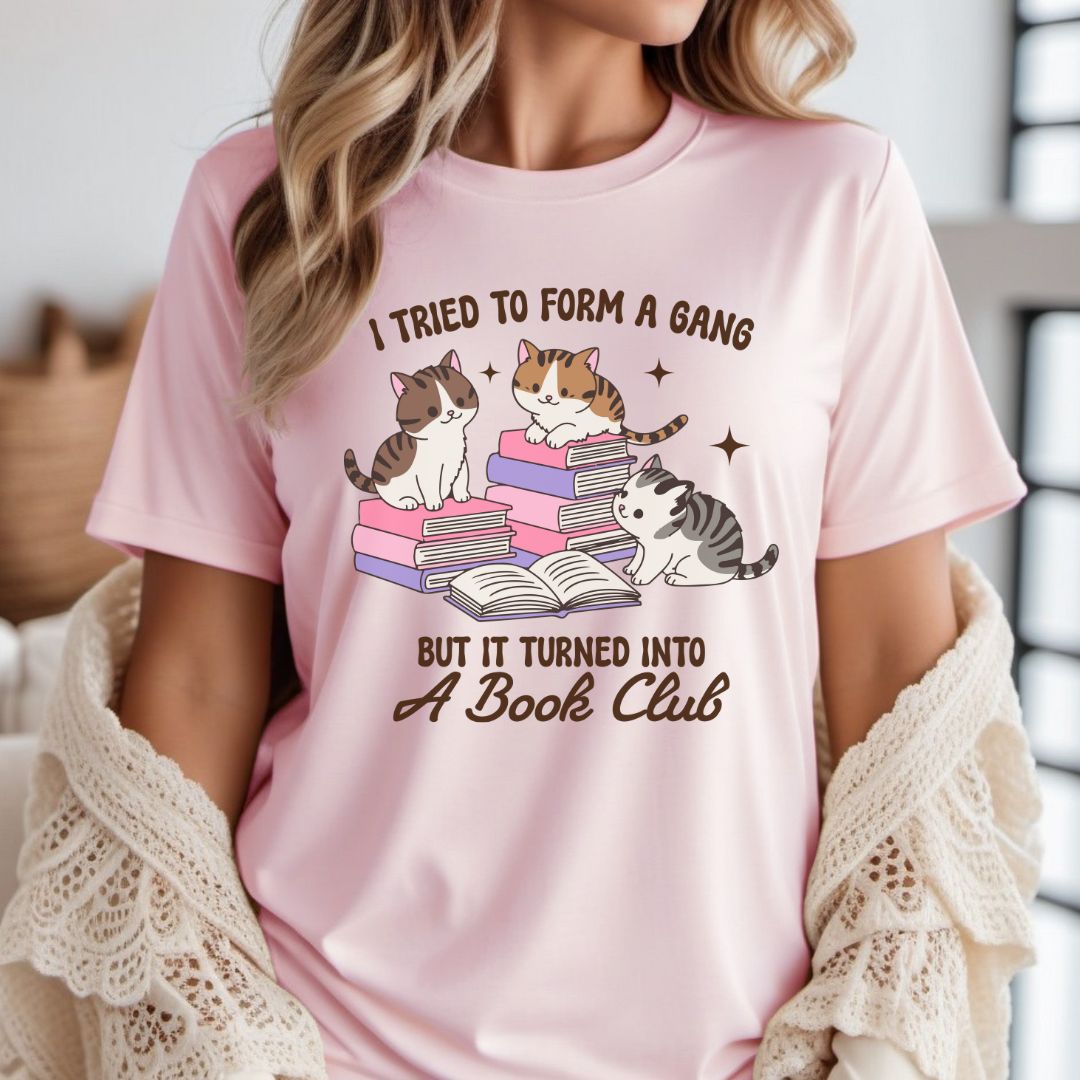 Gang Turned into a Book Club T-shirt (Cats)