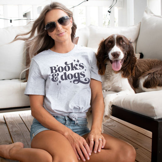 Books and Dogs Reader T-shirt