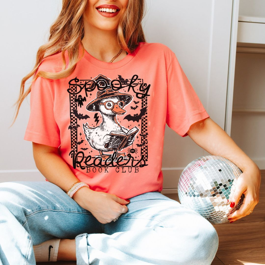 Spooky Reader Silly Goose Book Club Comfort Colors T-shirt