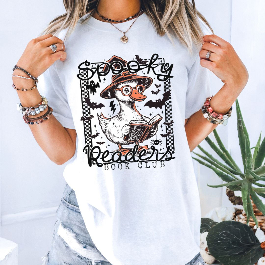 Spooky Reader Silly Goose Book Club Comfort Colors T-shirt