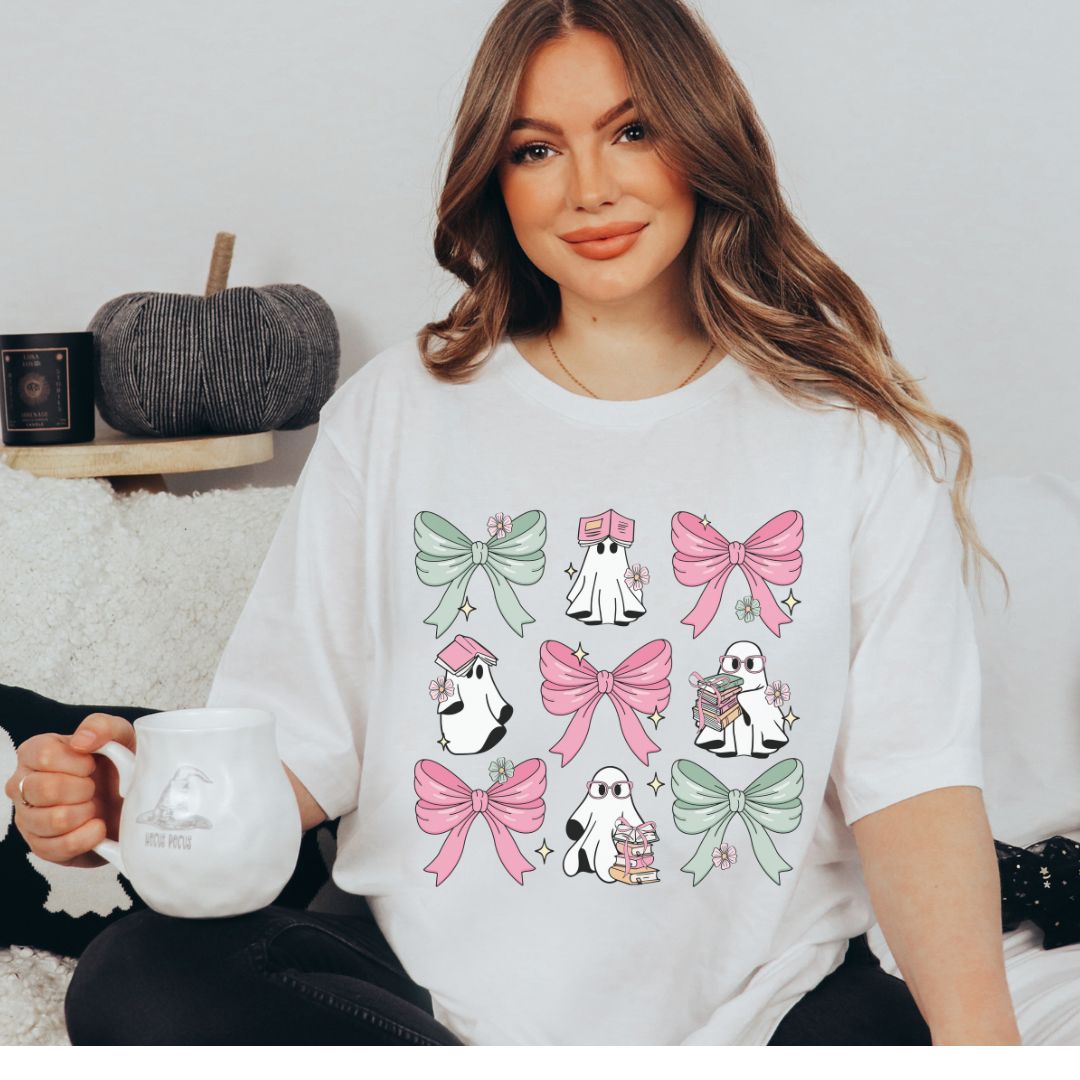 Ghostly Readers & Bows T-shirt