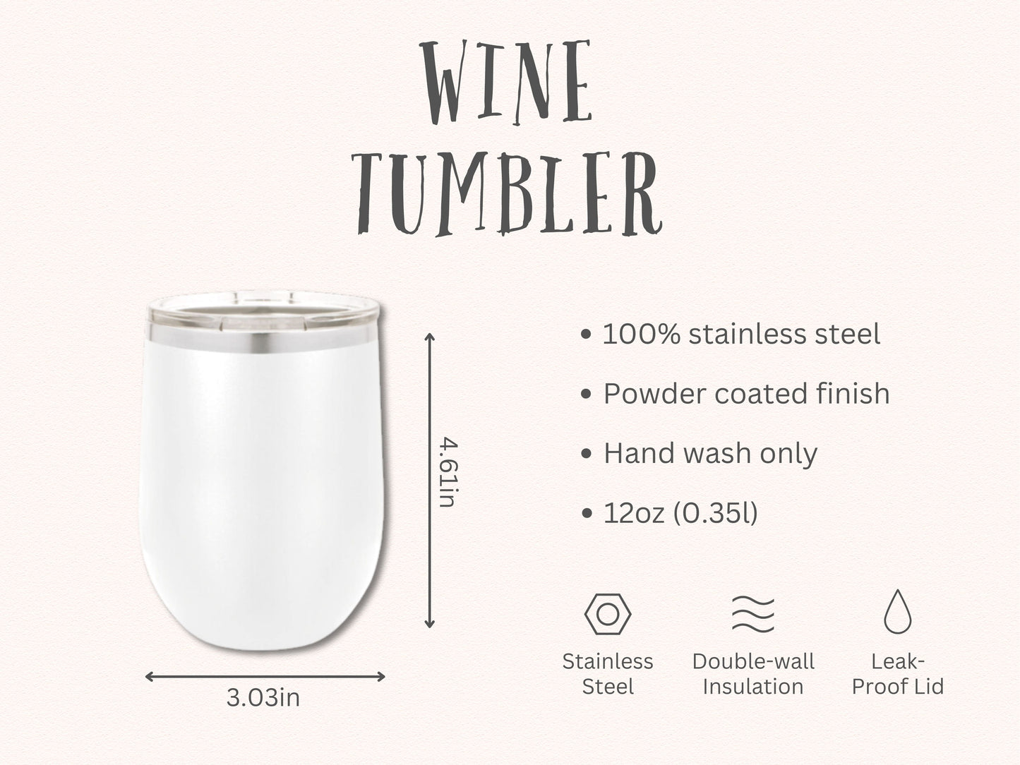 Runs on Wine and True Crime Wine Tumbler