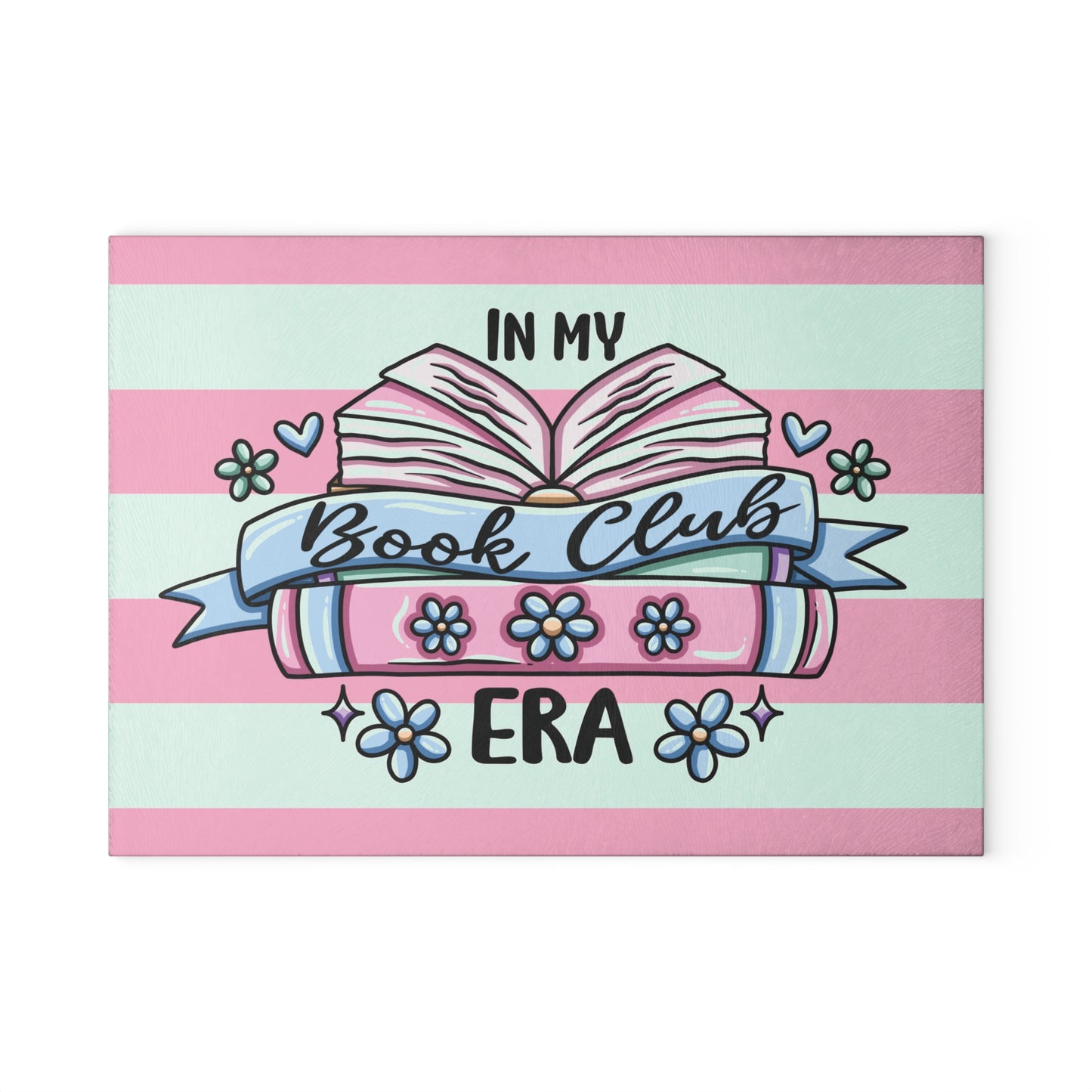 In My Book Club Era Glass Cutting Board