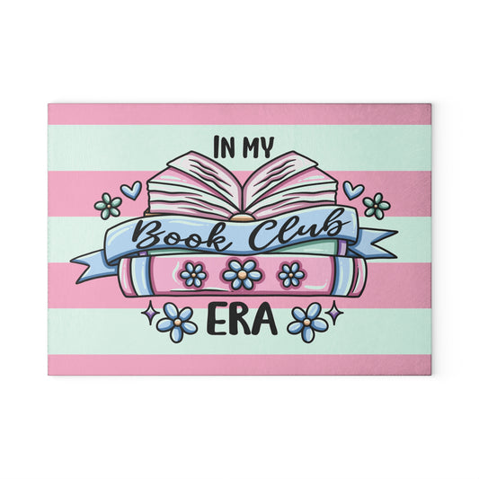 In My Book Club Era Glass Cutting Board