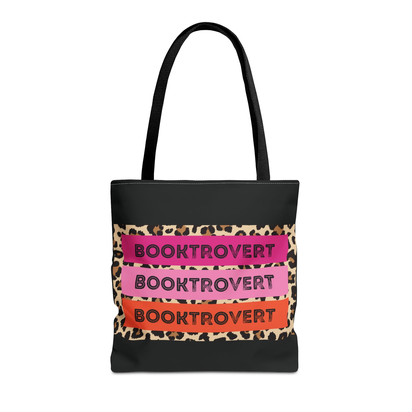 Booktrovert Animal Print Black Tote Bag