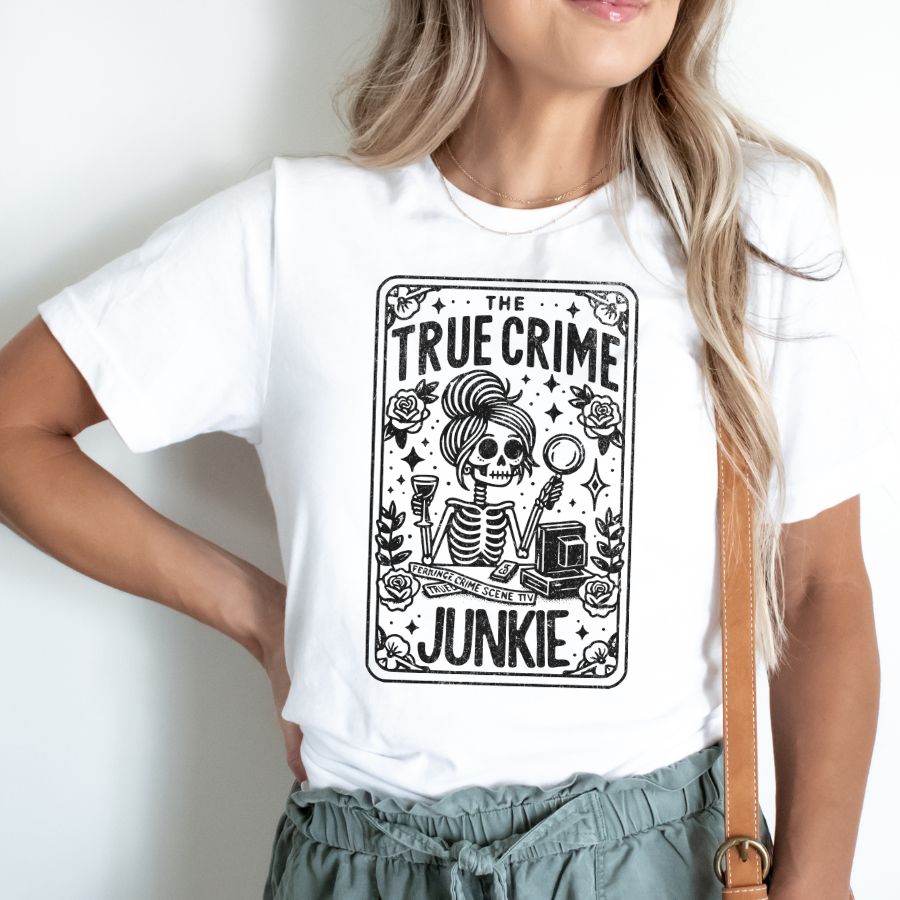 True Crime Junkie Tarot Card T-shirt