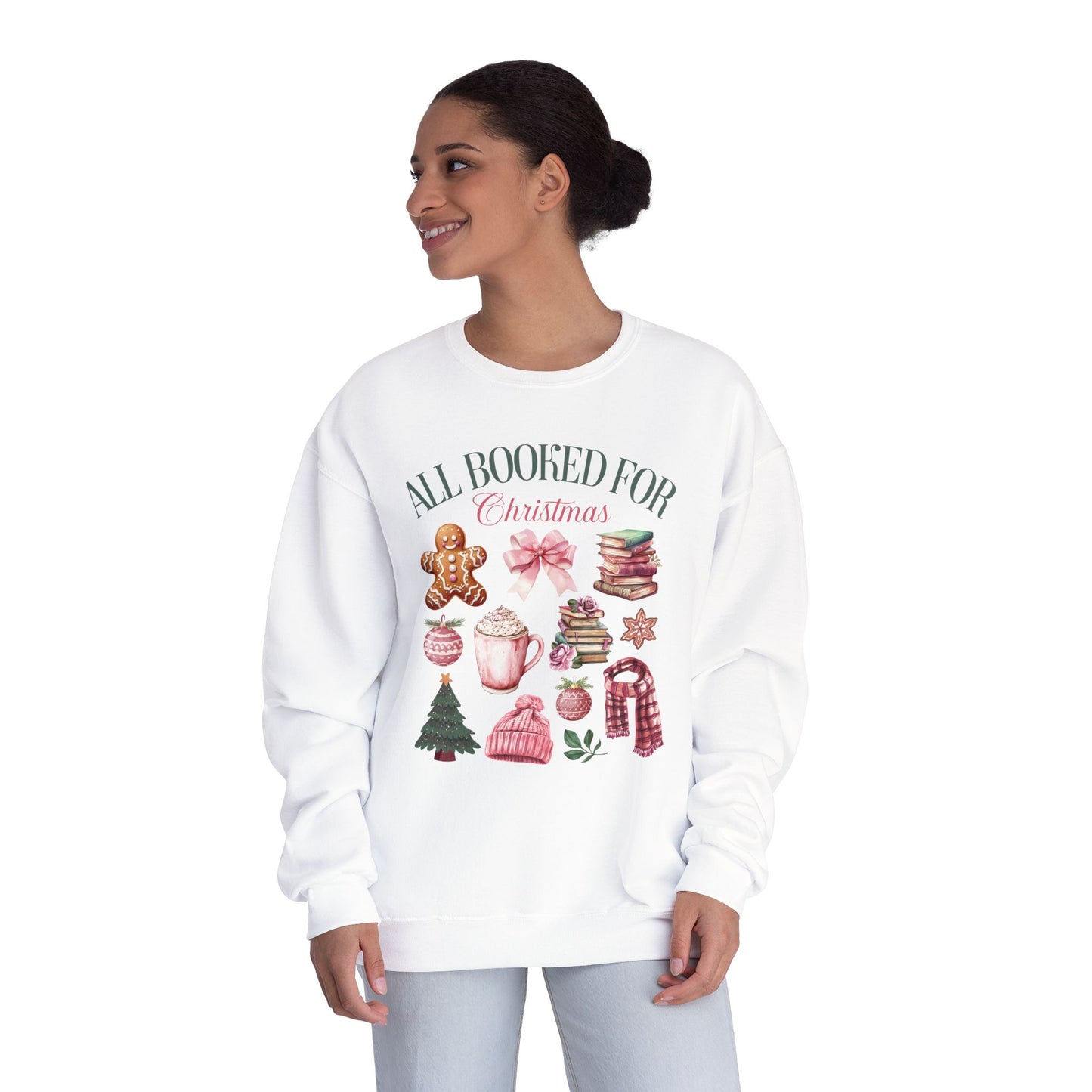 Jerzees All Booked Xmas Crewneck Sweatshirt