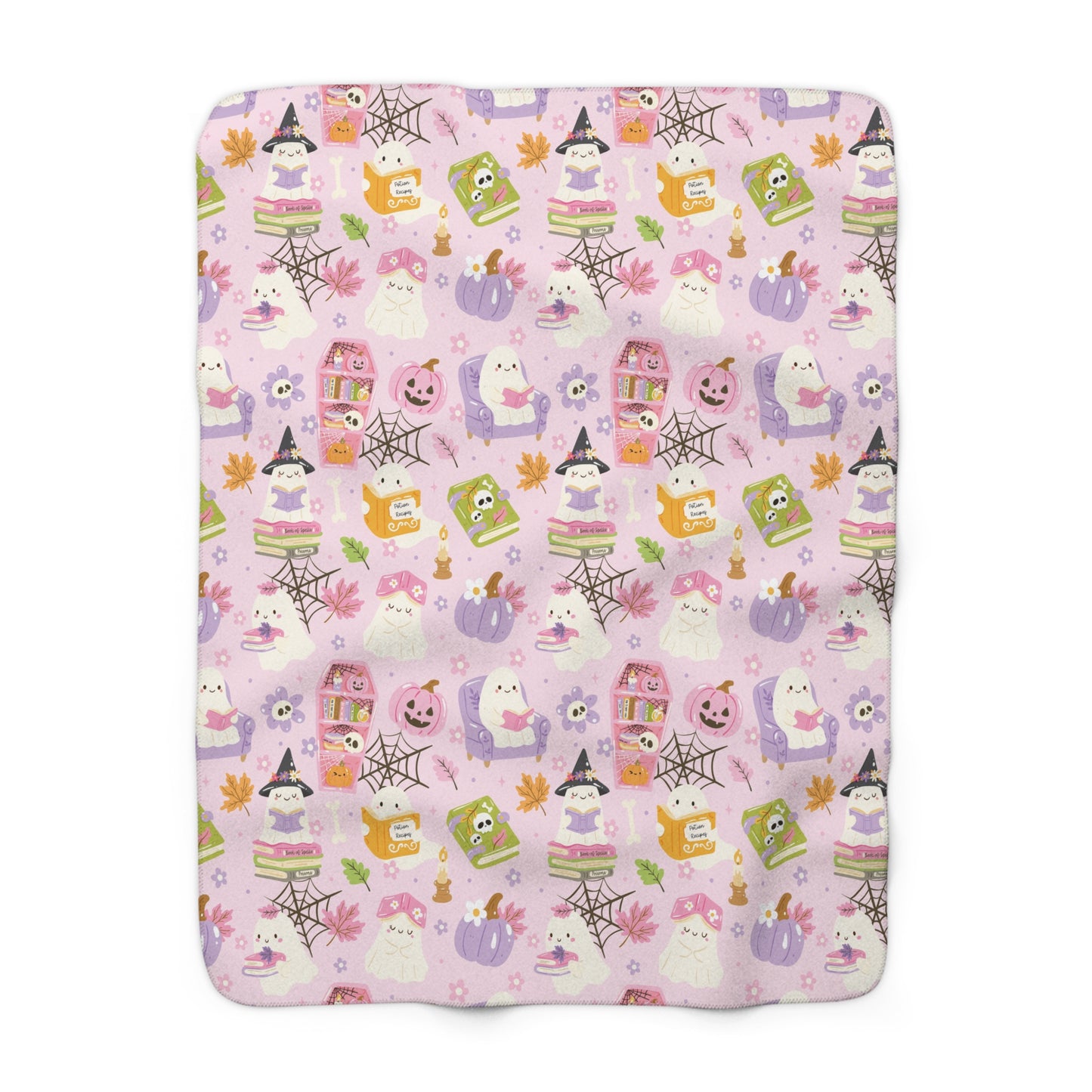 Reading Ghosts Sherpa Fleece Blanket