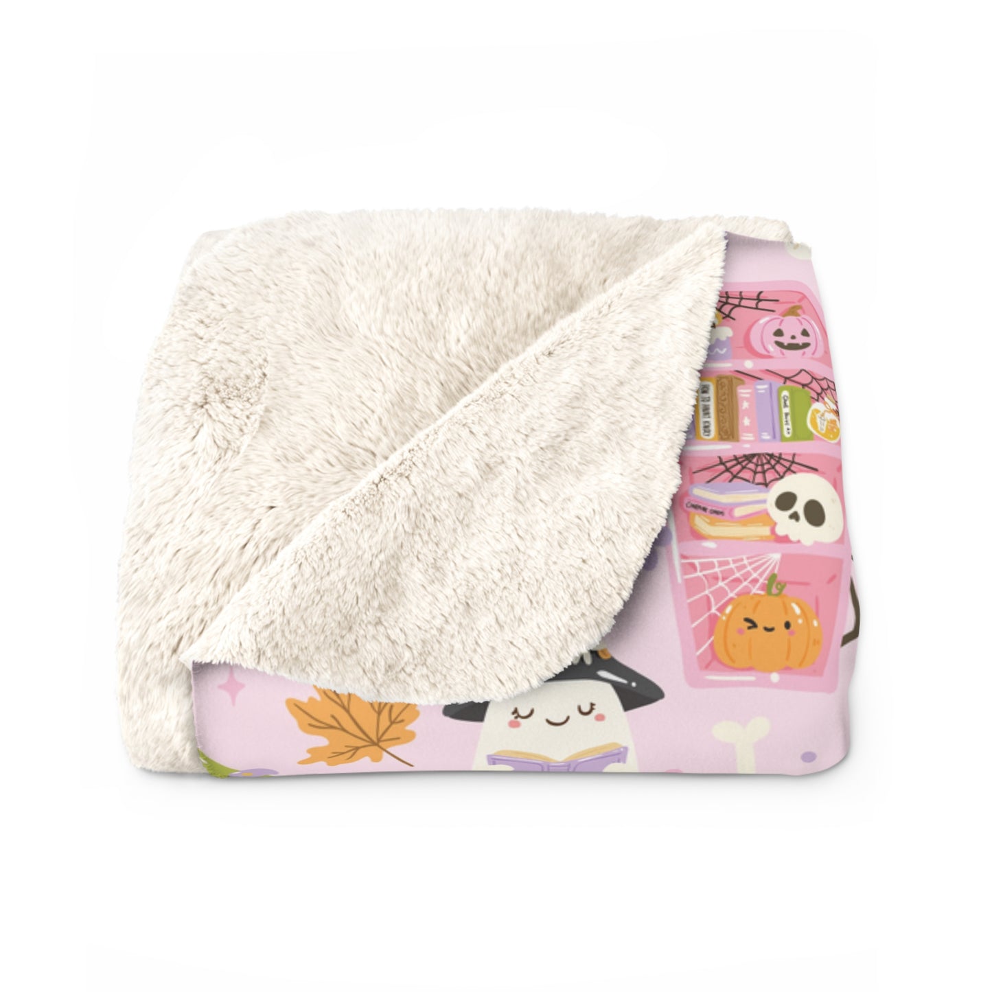 Reading Ghosts Sherpa Fleece Blanket