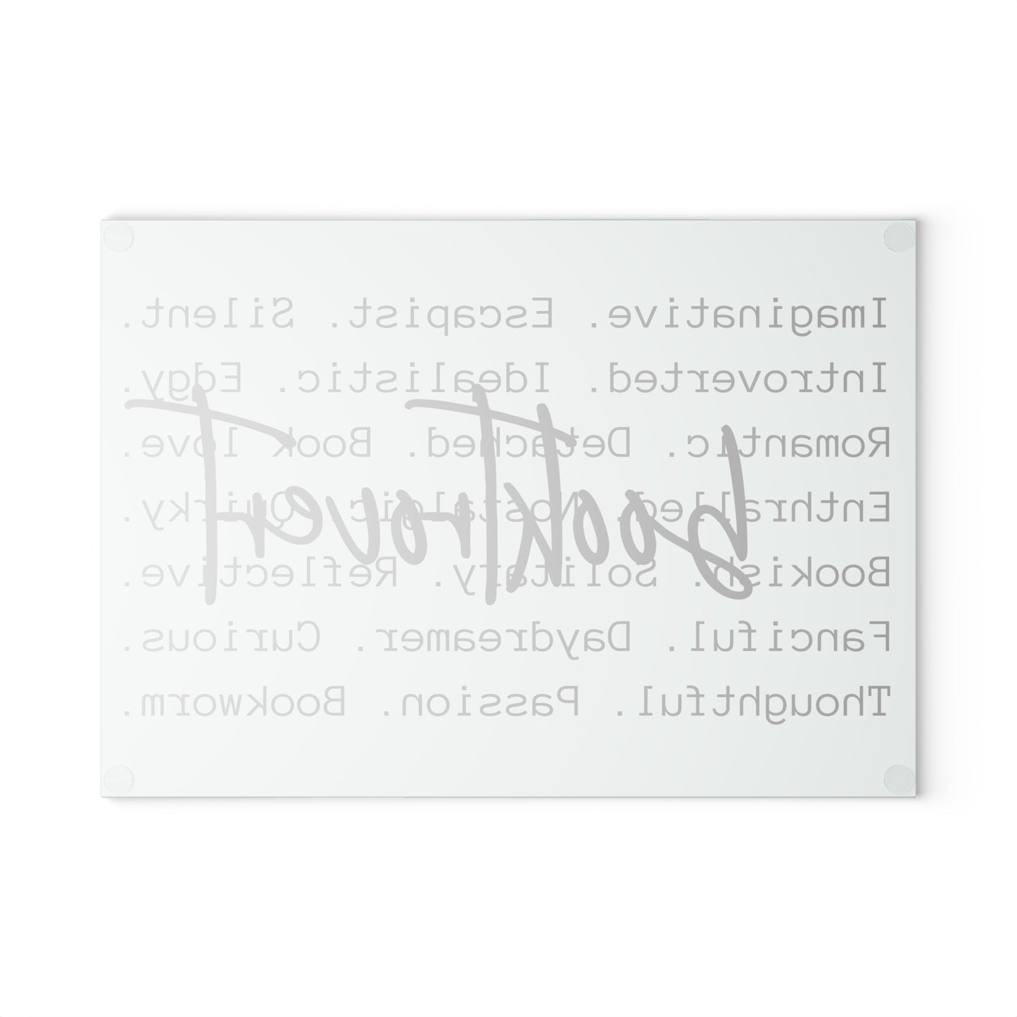 Booktrovert Glass Cutting Board