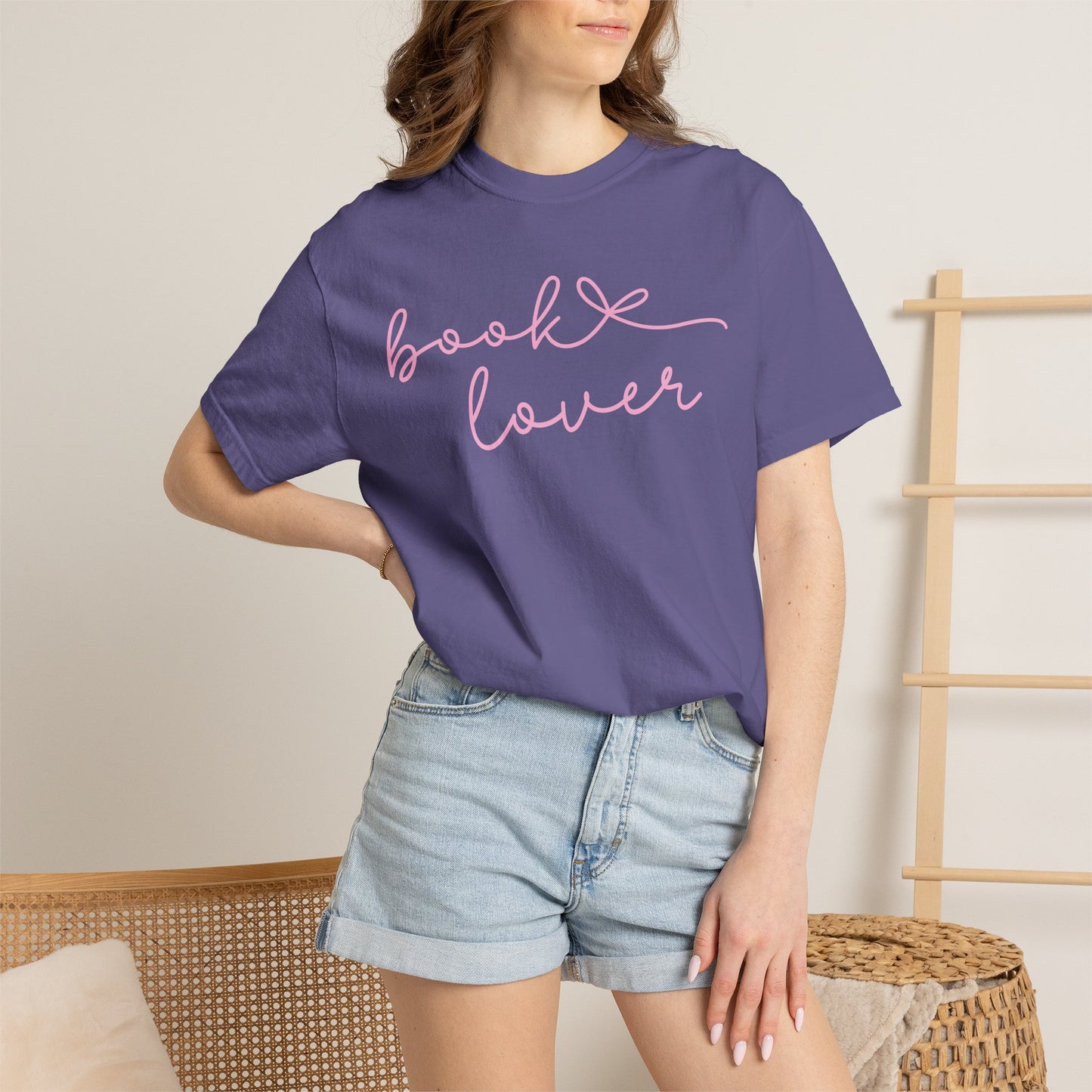 Book Lover Script Comfort Colors T-shirt