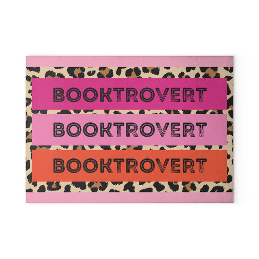 Booktrovert Leopard Glass Cutting Board