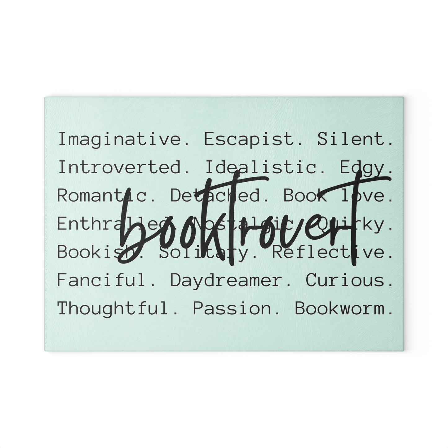 Booktrovert Glass Cutting Board