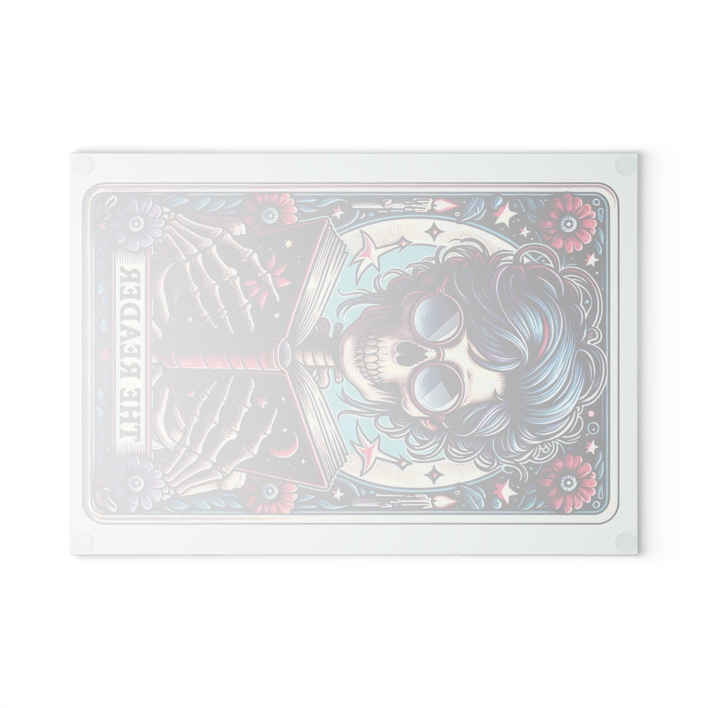The Reader Tarot Card Glass Cutting Board