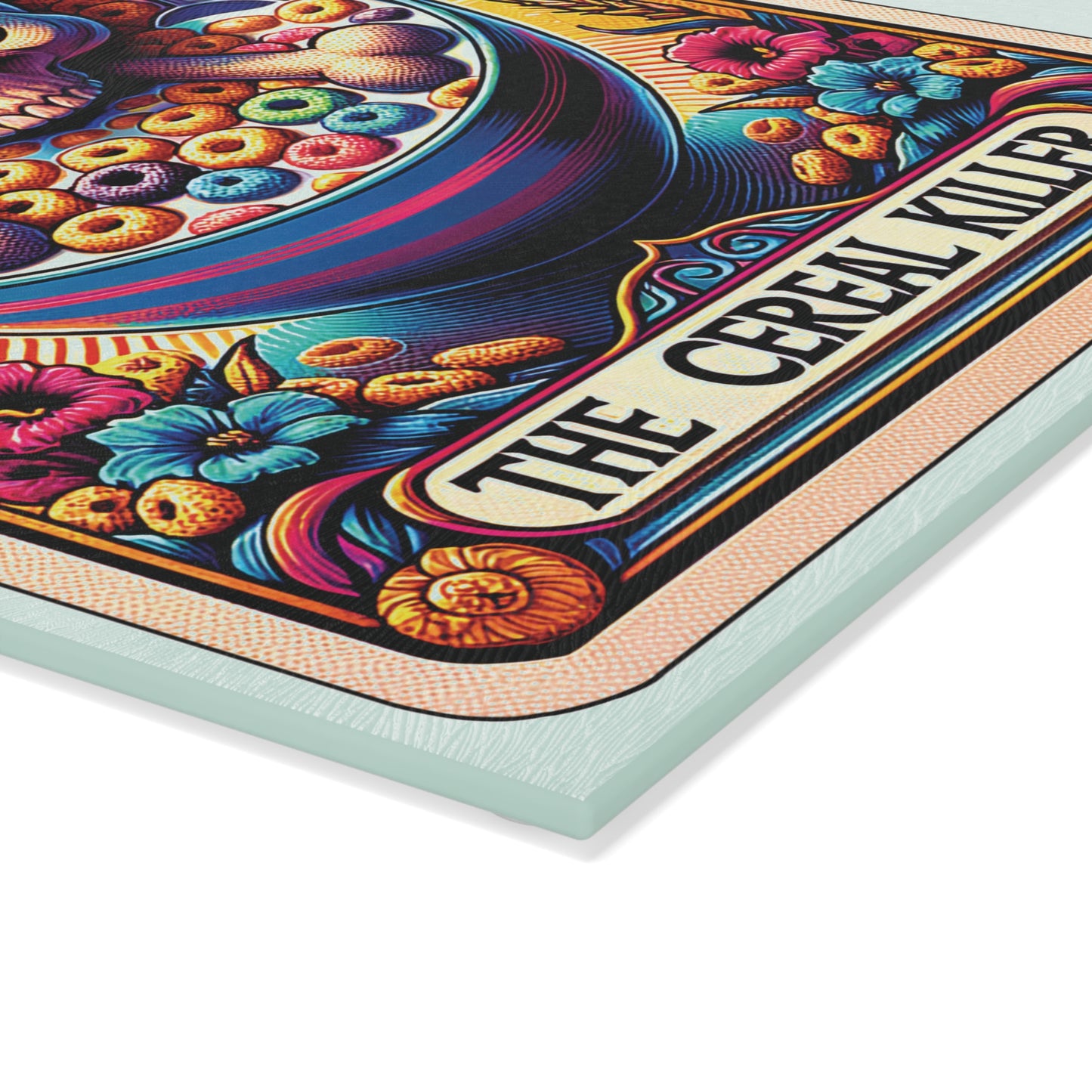 Cereal Killer Glass Cutting Board