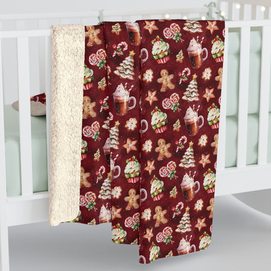 Holiday Sweets Sherpa Fleece Blanket