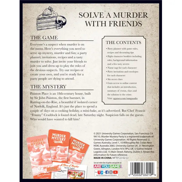 Murder Mystery Party Game - A Slice of Murder