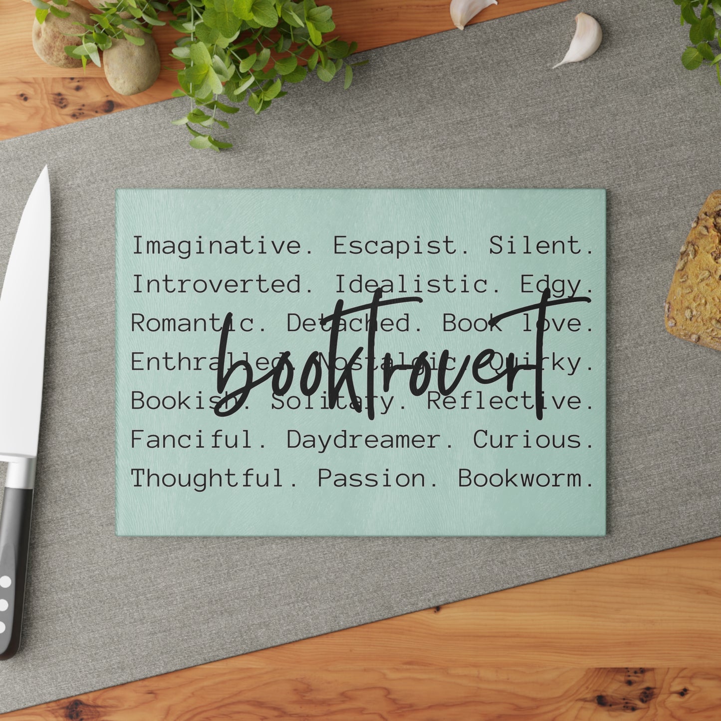 Booktrovert Glass Cutting Board
