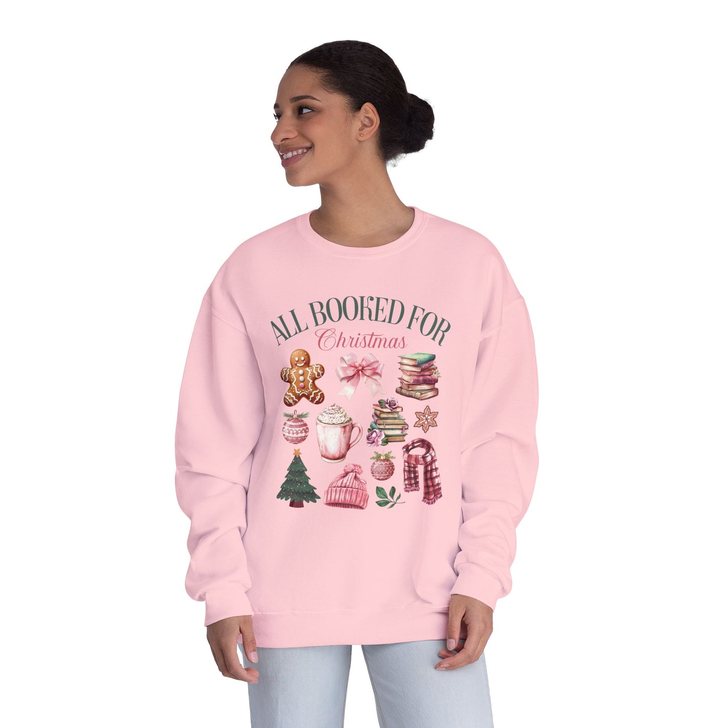 Jerzees All Booked Xmas Crewneck Sweatshirt