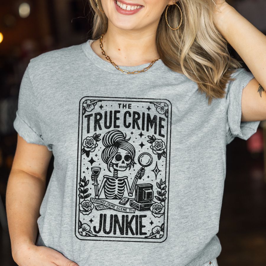 True Crime Junkie Tarot Card T-shirt