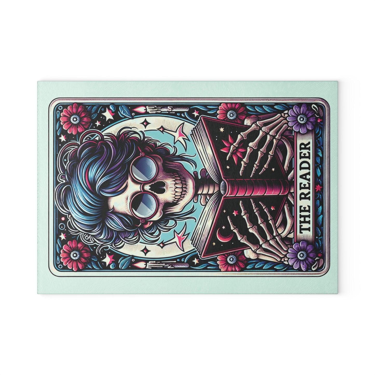The Reader Tarot Card Glass Cutting Board