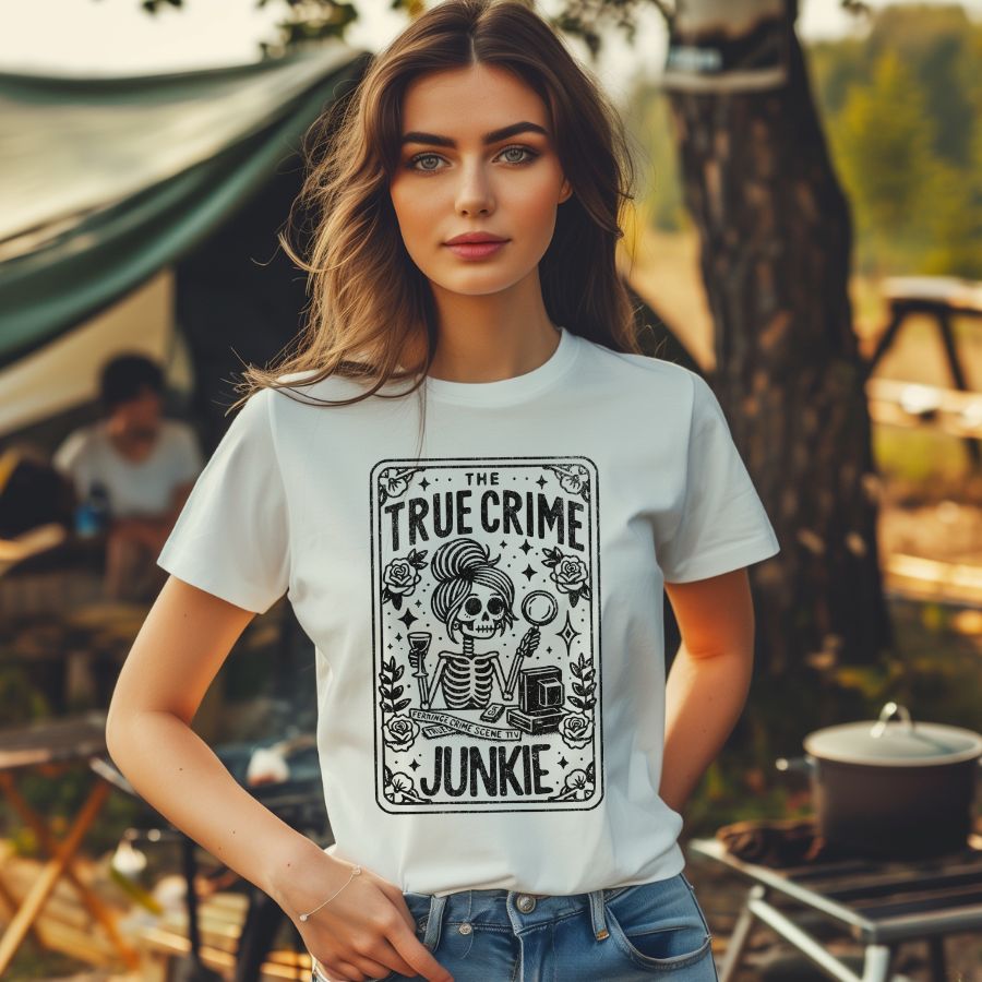 True Crime Junkie Tarot Card T-shirt