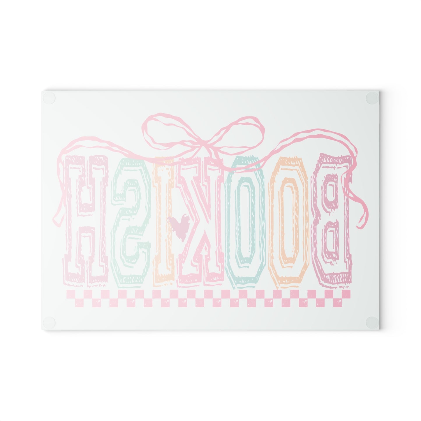 BOOKISH Y2K Glass Cutting Board