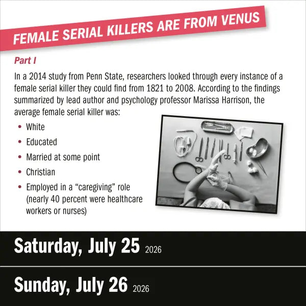 Year of True Crime Page-A-Day® Calendar 2026