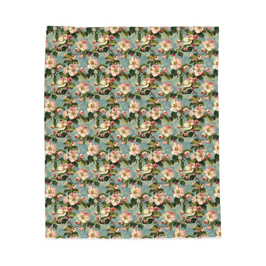 Cozy "Mother's Day" Floral Velveteen Plush Blanket