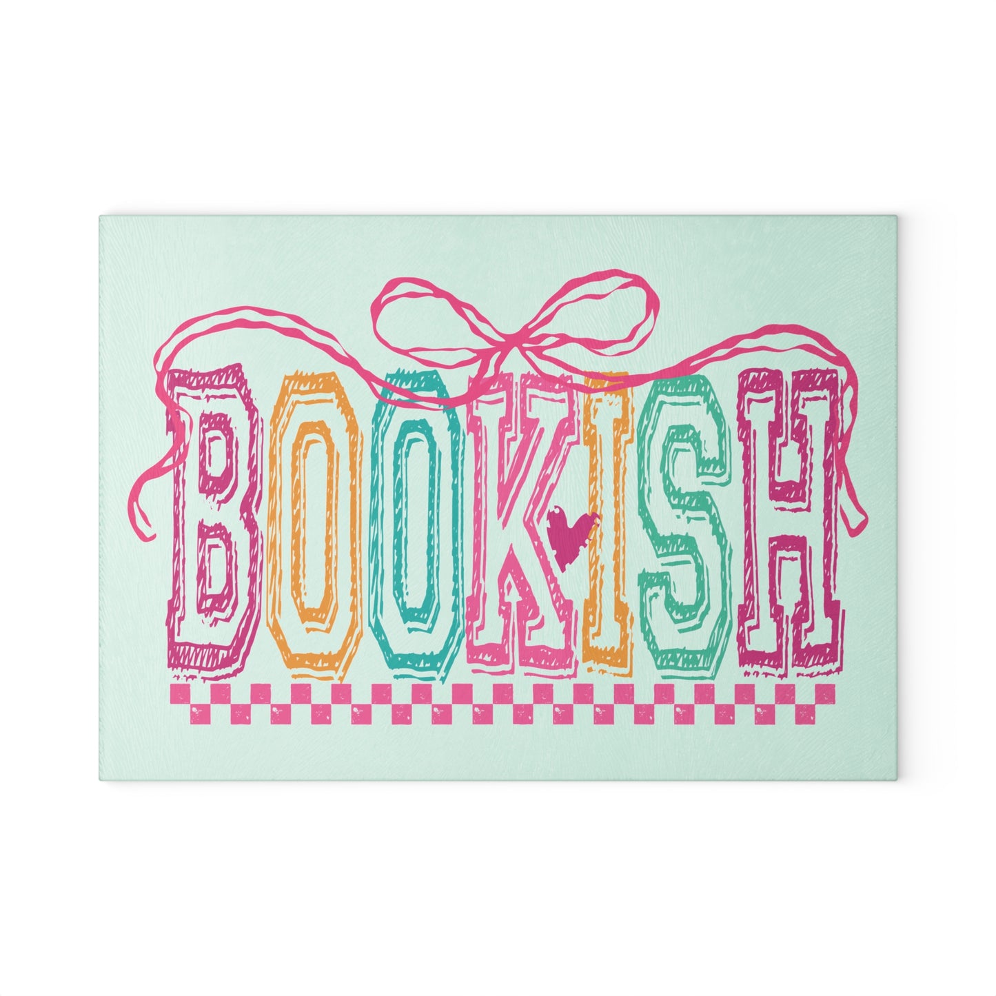 BOOKISH Y2K Glass Cutting Board