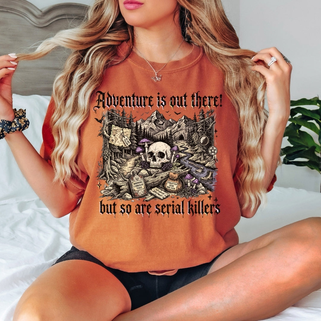 Adventure and Serial Killers Skeleton Comfort Colors T-shirt