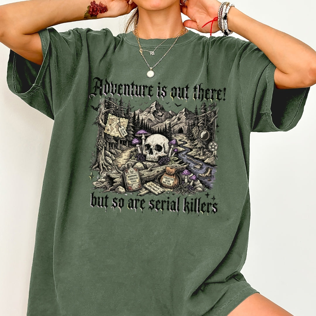 Adventure and Serial Killers Skeleton Comfort Colors T-shirt