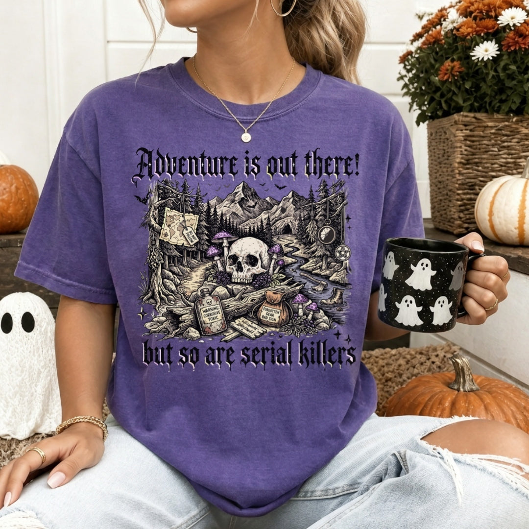 Adventure and Serial Killers Skeleton Comfort Colors T-shirt