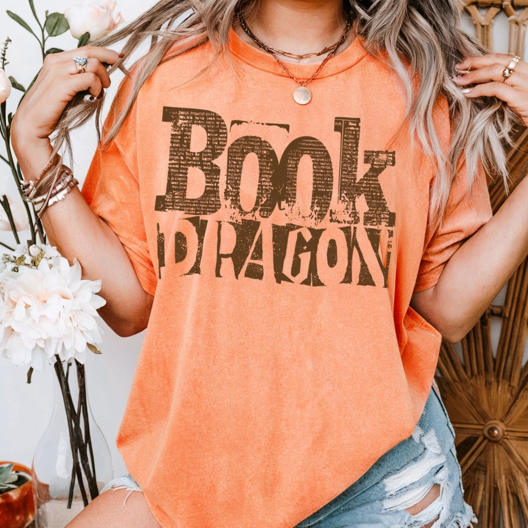 Book Dragon Comfort Colors T-shirt