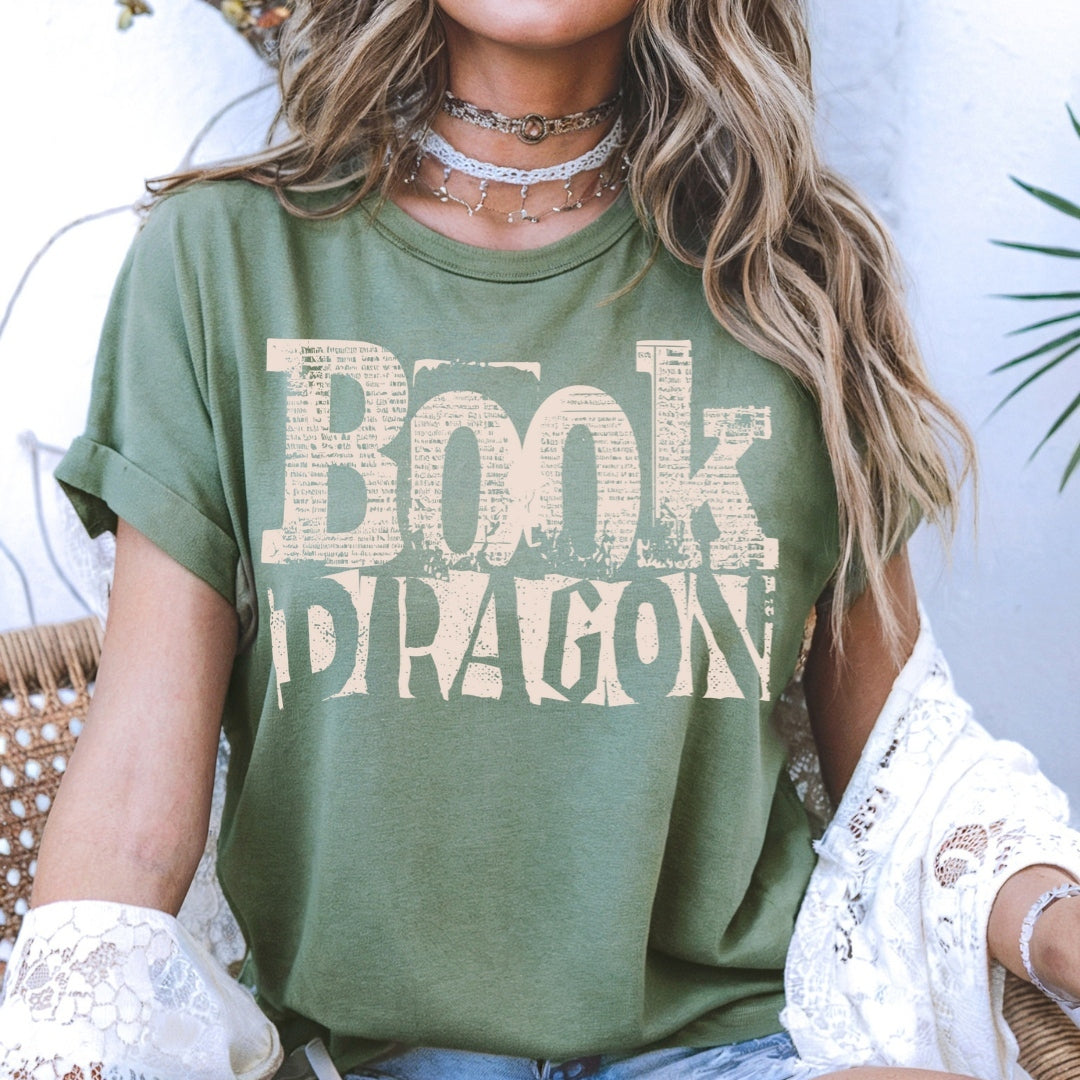 Book Dragon Comfort Colors T-shirt