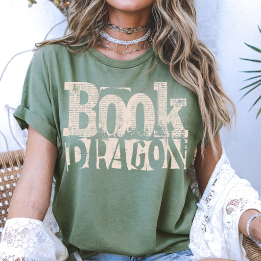 Book Dragon Comfort Colors T-shirt