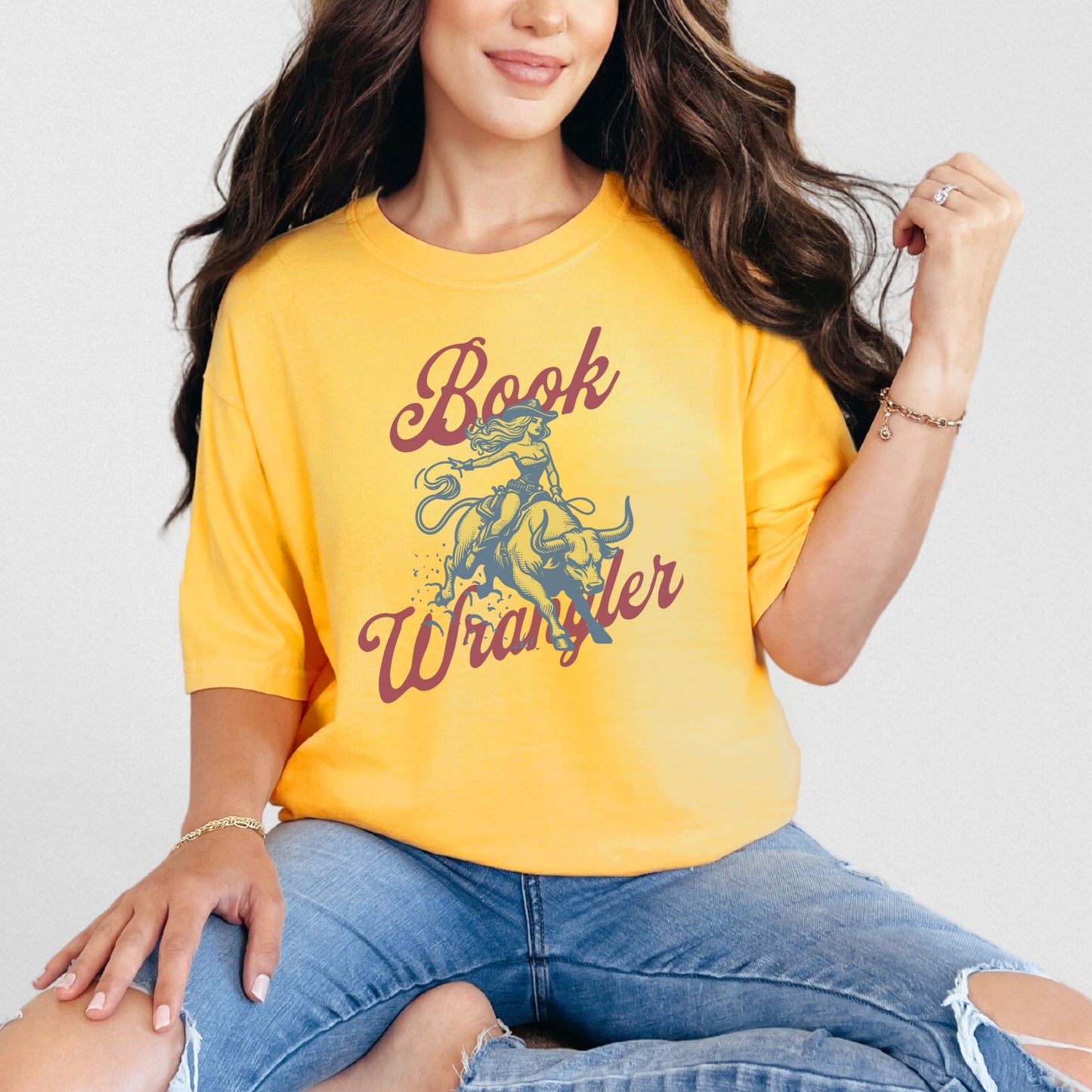 Book Wrangler Cowgirl T-shirt